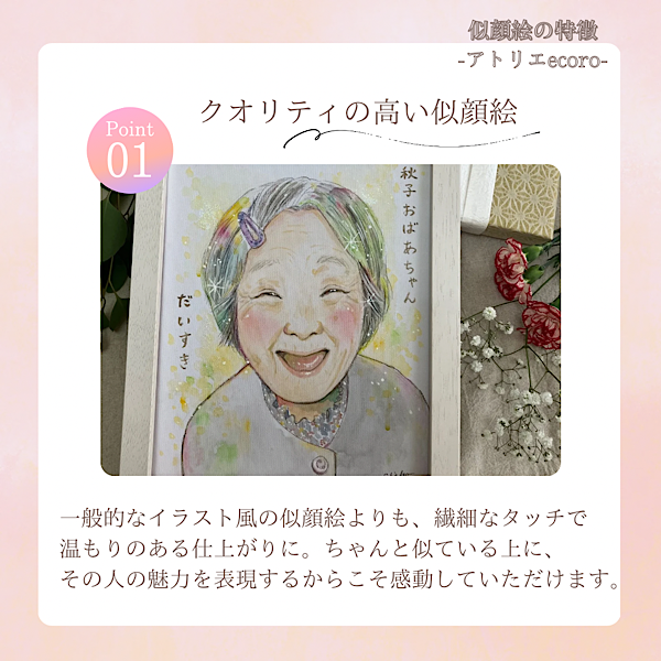 キャンバス水彩似顔絵 【 Mサイズ 】 | アトリエecoro